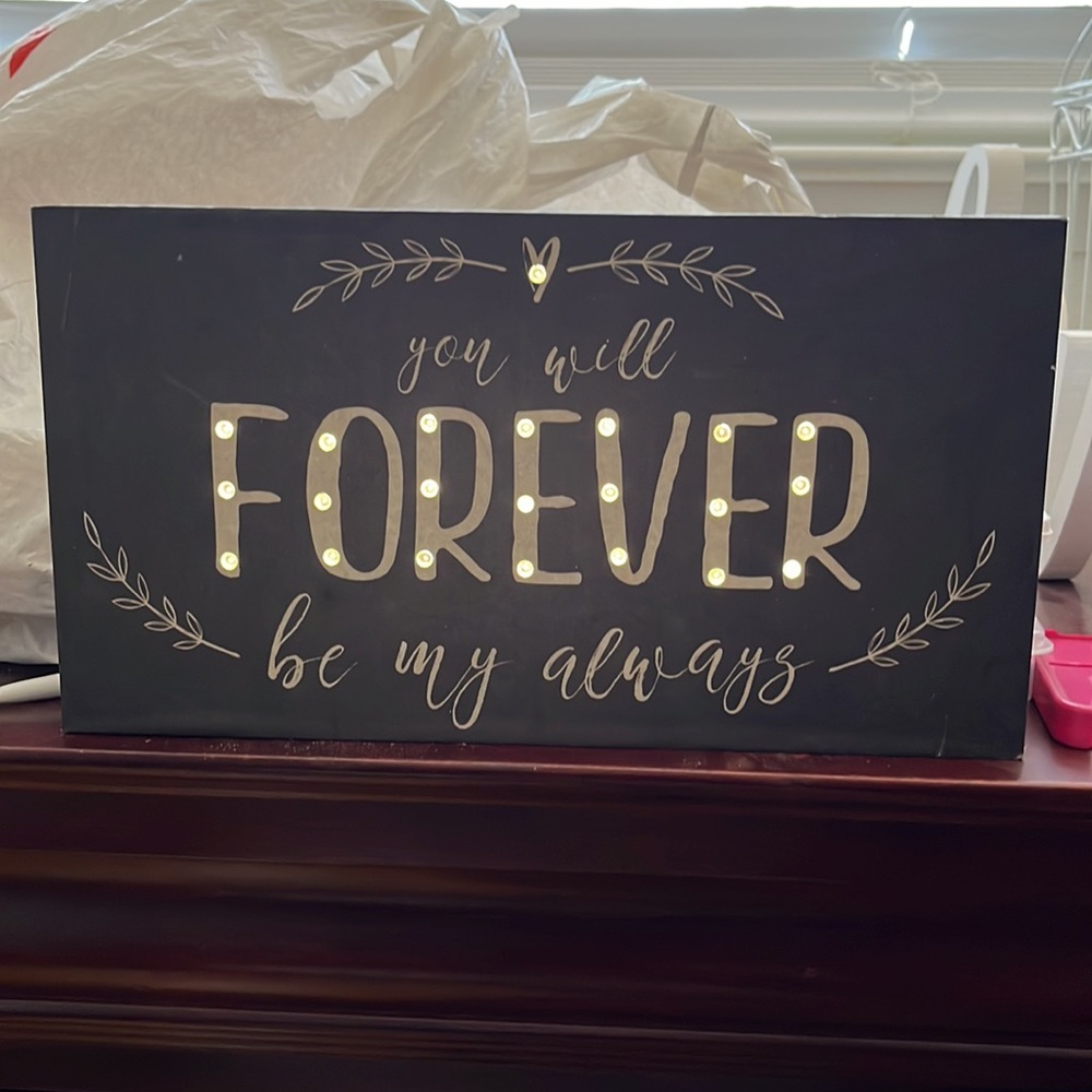 Light up sign